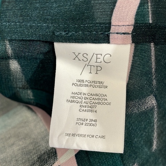 CABI Cake Ruffle Sheer Long Sleeve Button down Blouse - Picture 5 of 8